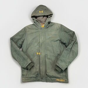 Under Armour Burley Jacket Men's Hunting Hooded Canvas Coat Chore Size Large